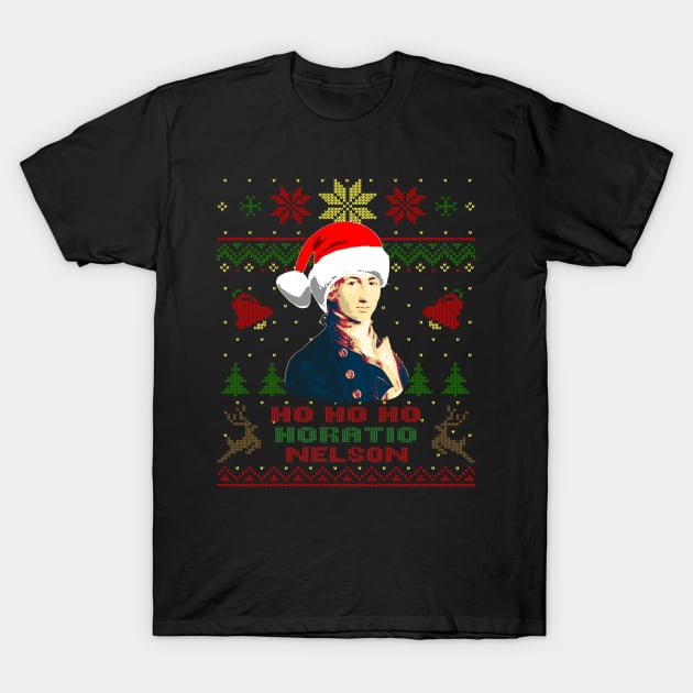 Horatio Nelson Funny Christmas Ho Ho Ho T-Shirt by Nerd_art